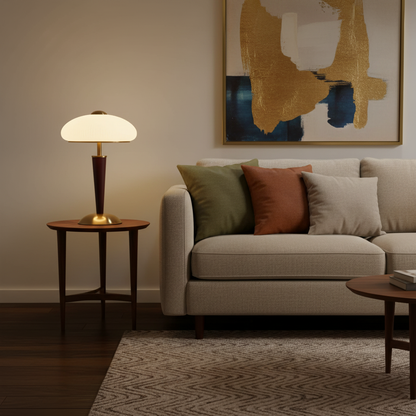 Table Lamp with Umbrella Shade