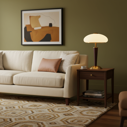 Table Lamp with Umbrella Shade