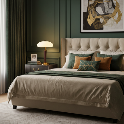 Table Lamp with Umbrella Shade