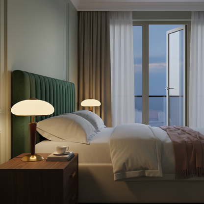 Table Lamp with Umbrella Shade