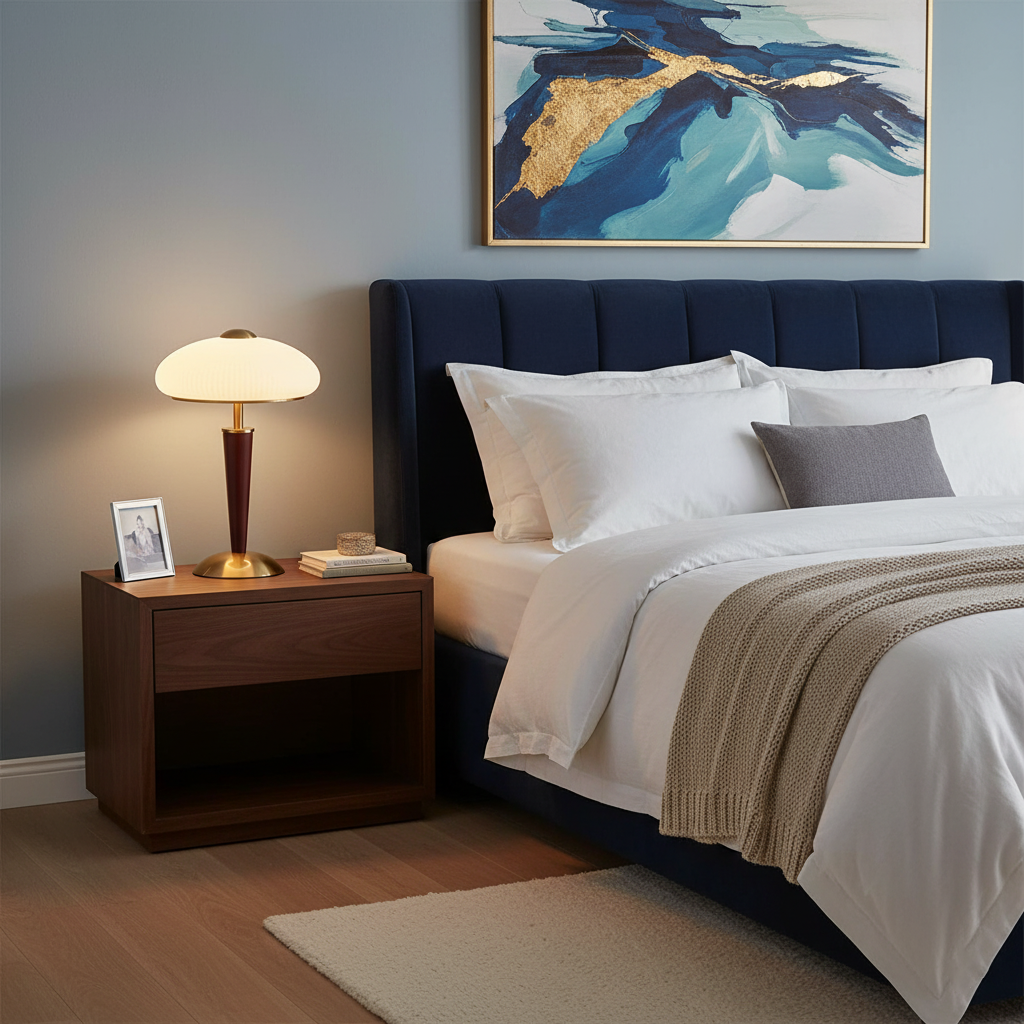 Table Lamp with Umbrella Shade