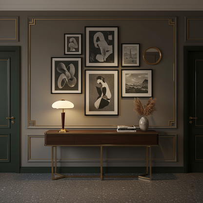 Table Lamp with Umbrella Shade