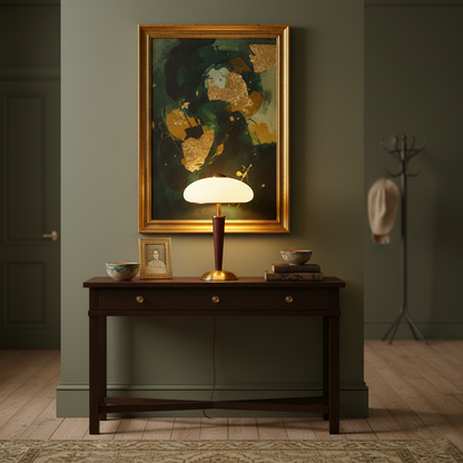 Table Lamp with Umbrella Shade