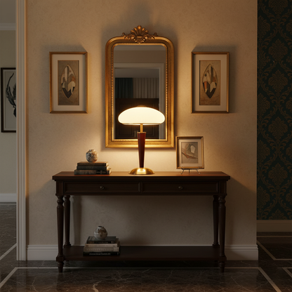 Table Lamp with Umbrella Shade