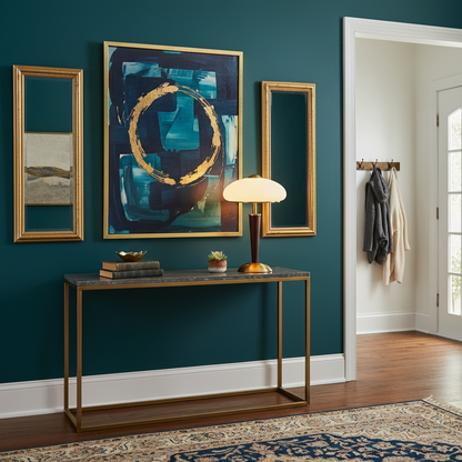 Table Lamp with Umbrella Shade