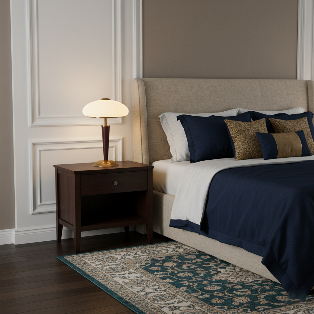 Table Lamp with Umbrella Shade