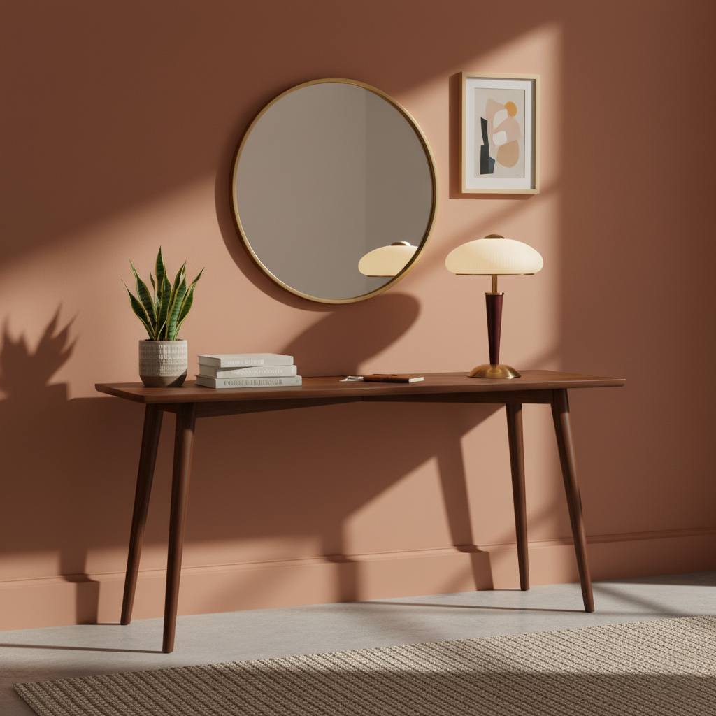 Table Lamp with Umbrella Shade