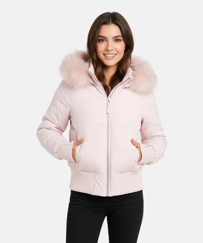 Hooded Quilted Puffer Jacket For Women