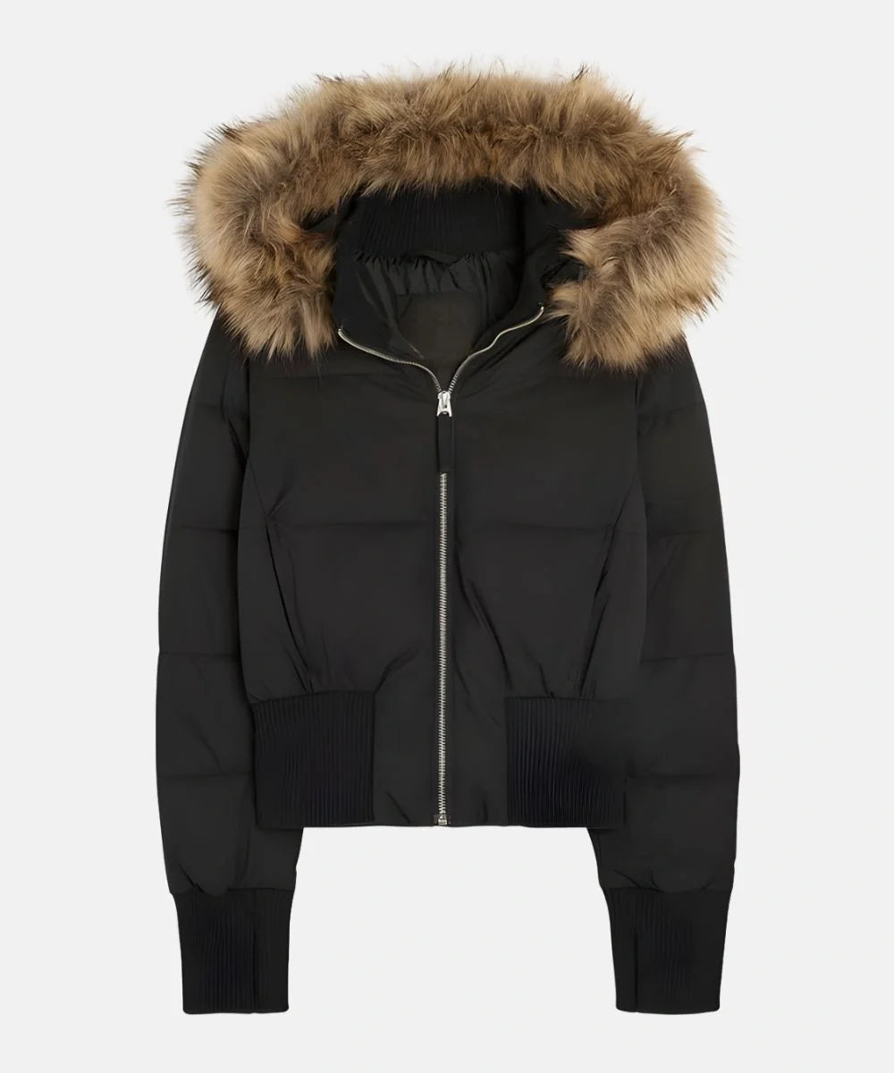 Hooded Quilted Puffer Jacket For Women