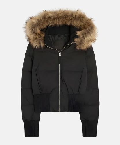 Hooded Quilted Puffer Jacket For Women