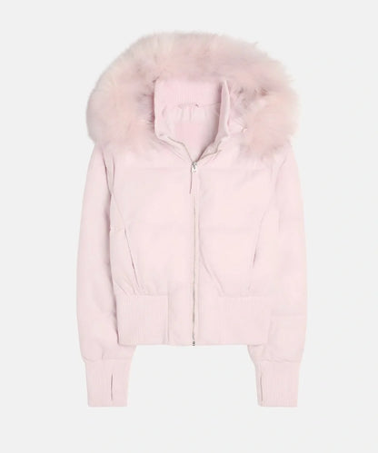 Hooded Quilted Puffer Jacket For Women