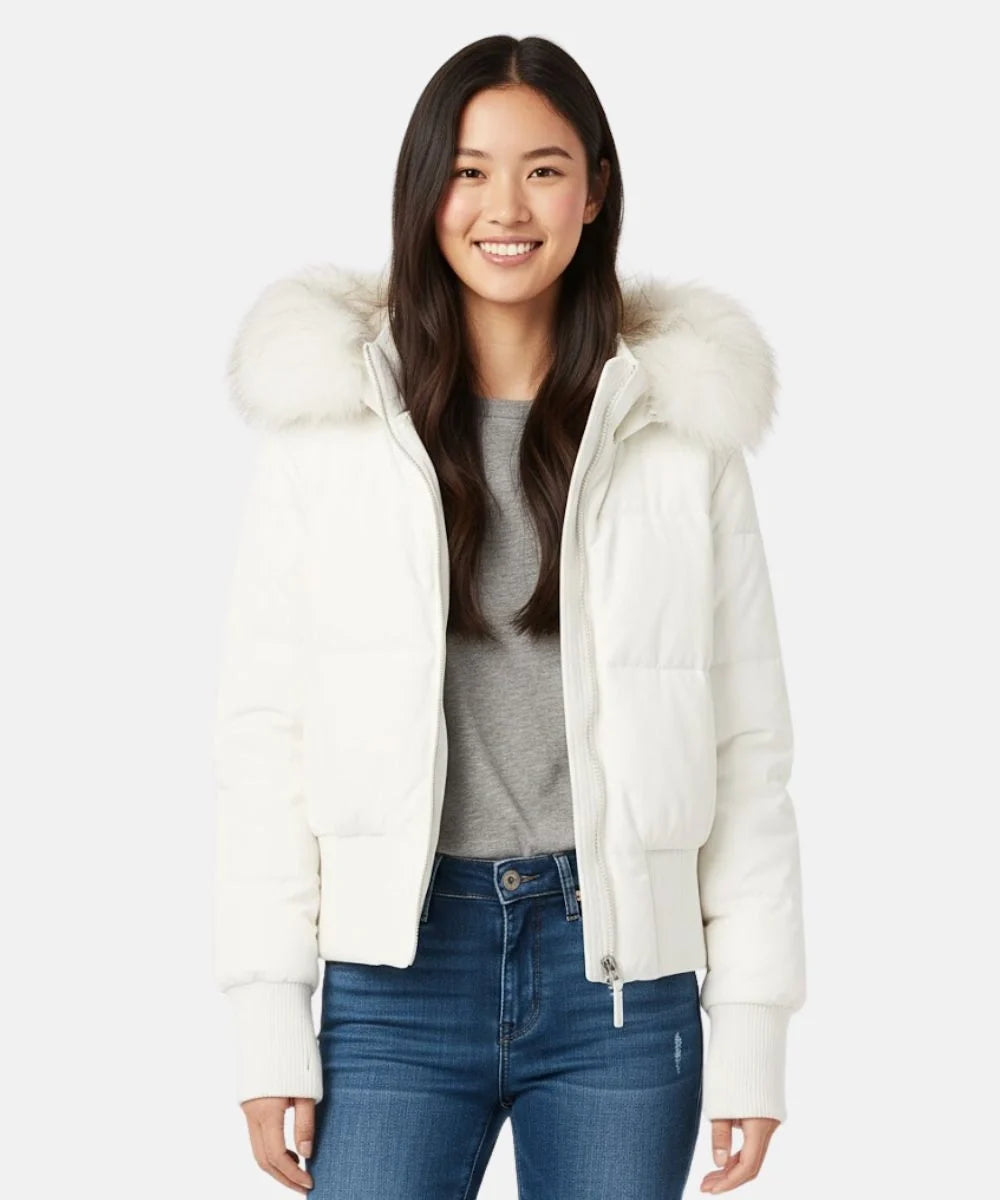 Hooded Quilted Puffer Jacket For Women