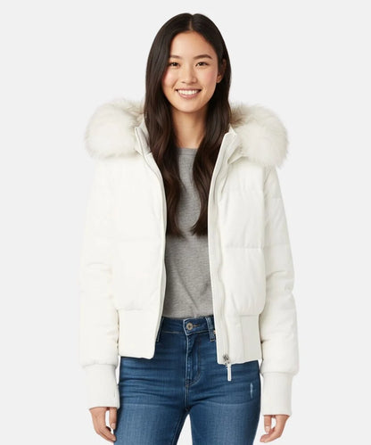 Hooded Quilted Puffer Jacket For Women