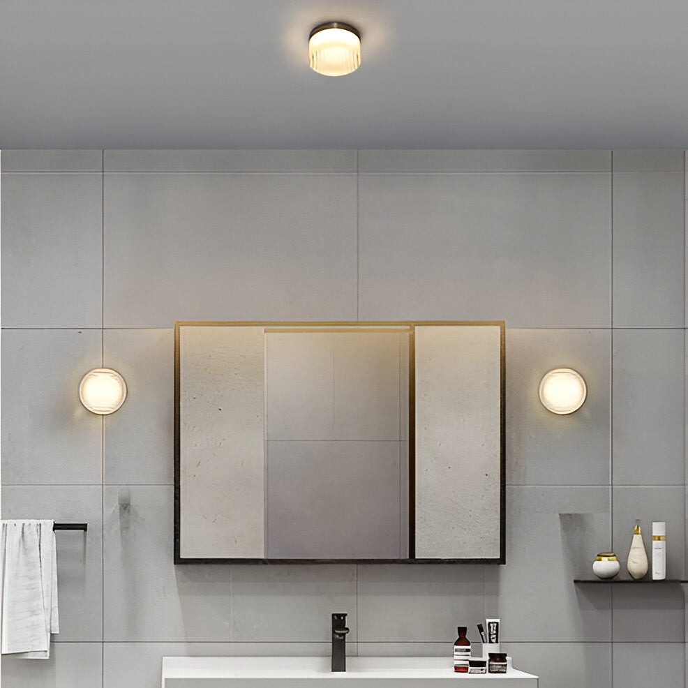 Ribbed Circular Wall Light