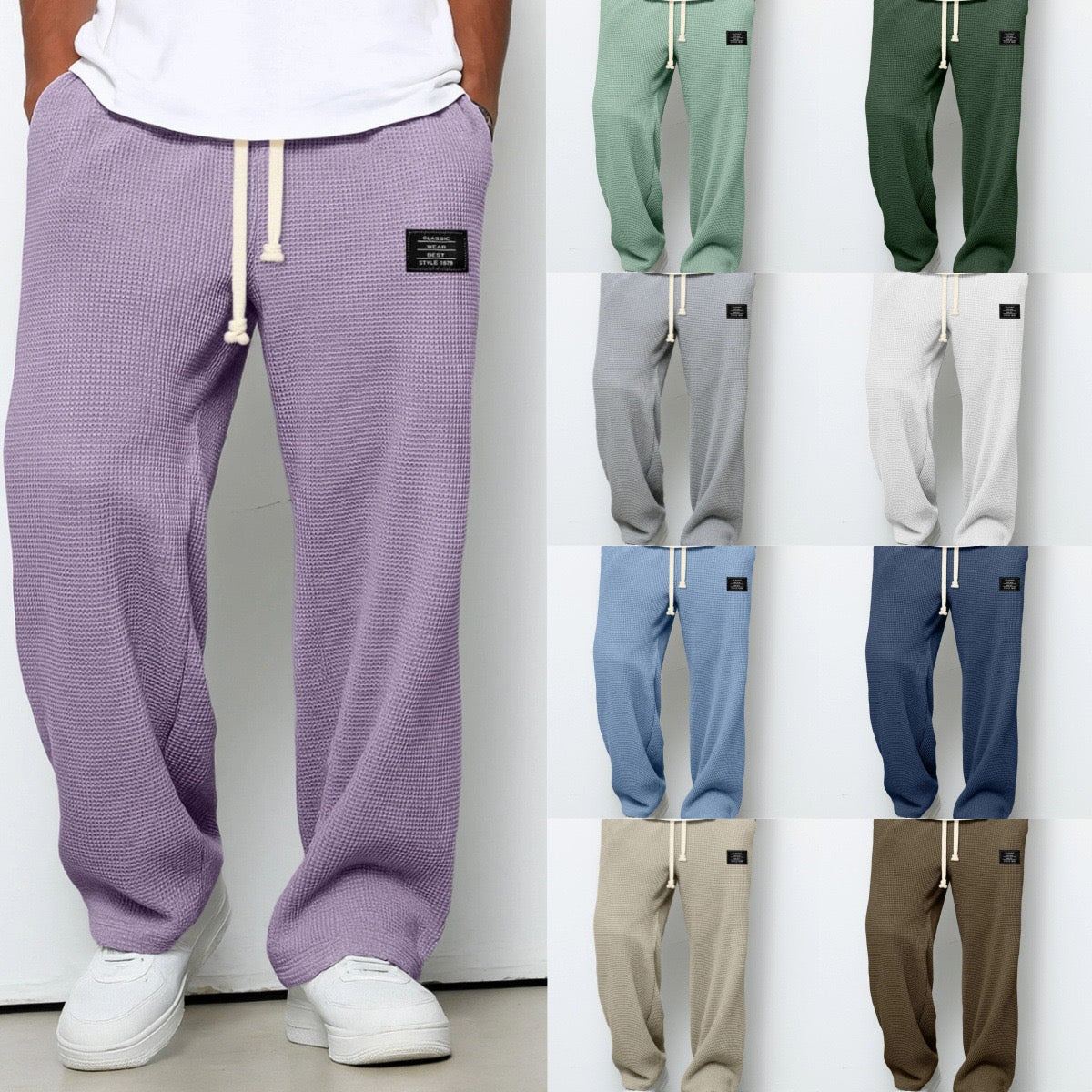 Drawstring Straight Trousers