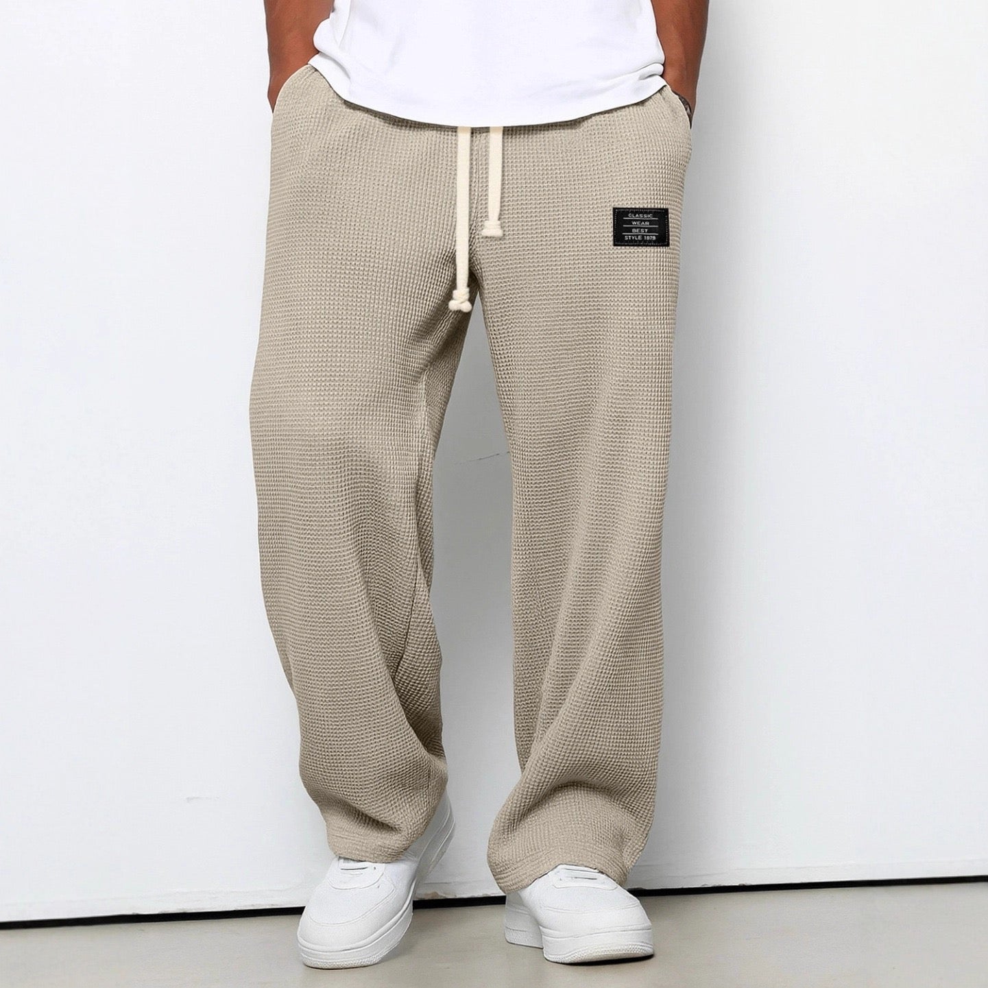 Drawstring Straight Trousers