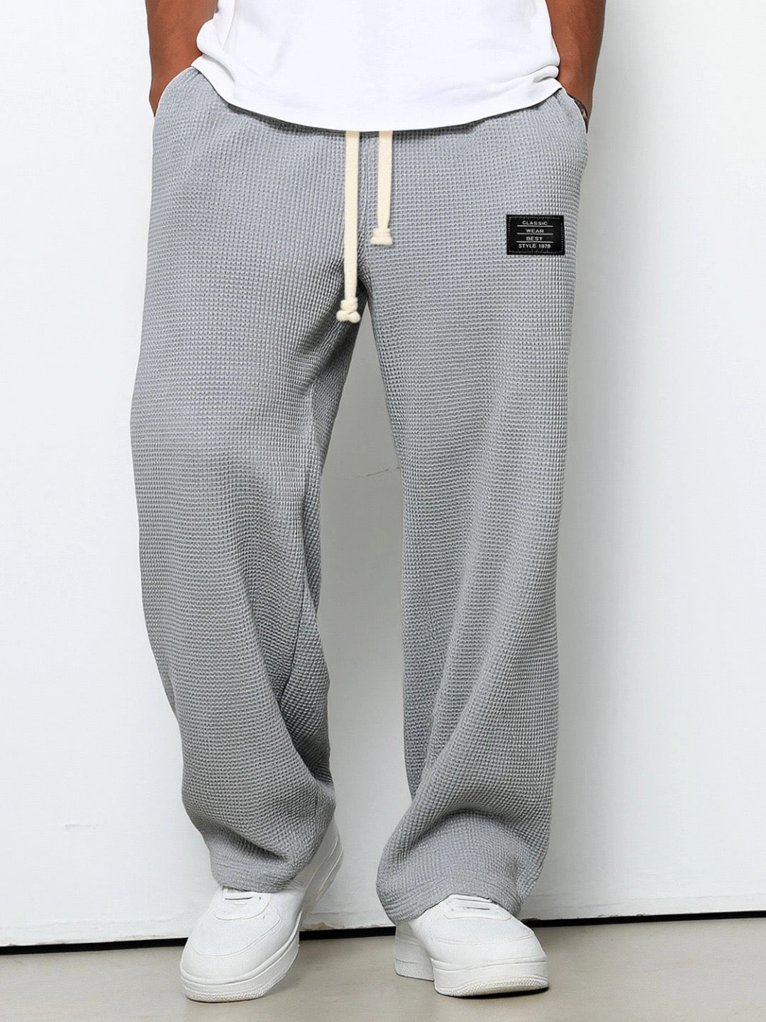 Drawstring Straight Trousers