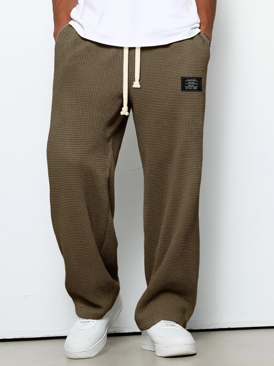 Drawstring Straight Trousers