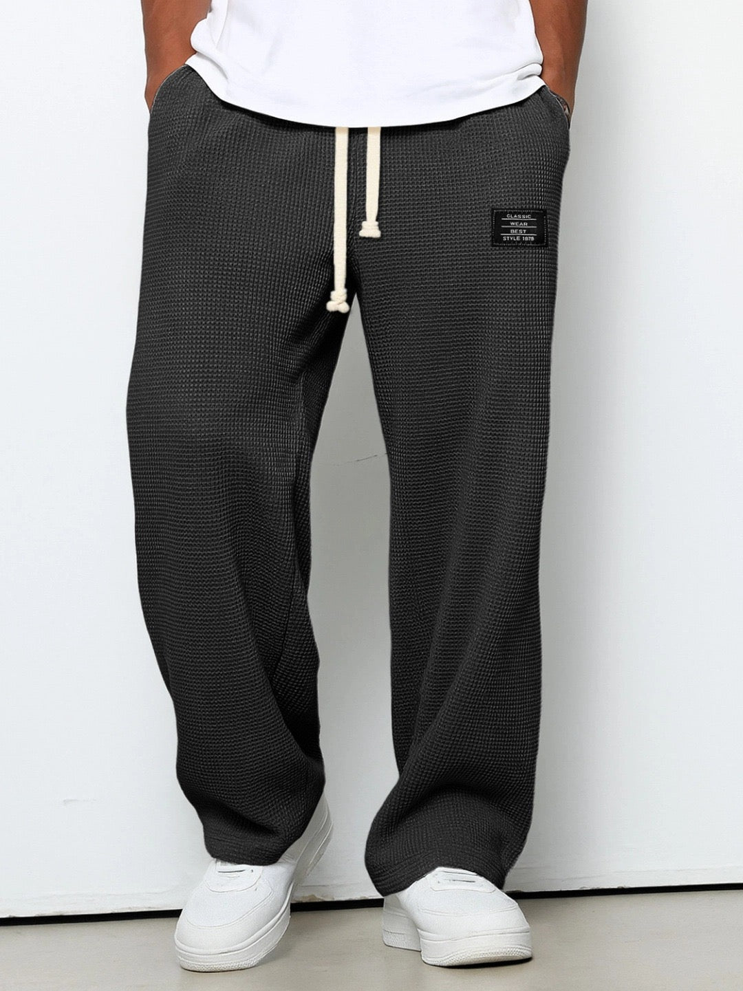 Drawstring Straight Trousers