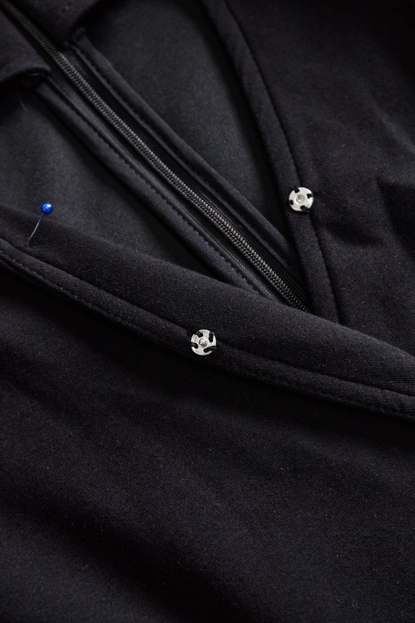 Long Sleeved V Neck Buttoned Overlap Dress