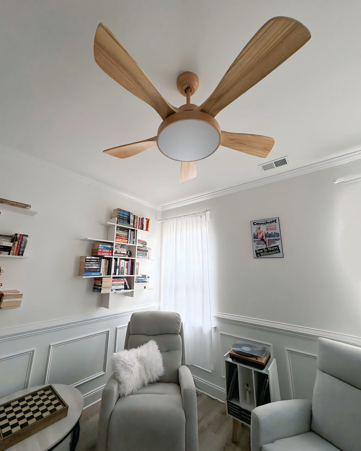 LED Ceiling Light with Reversible Fan