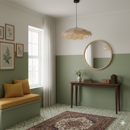 Dual-Layer Scalloped Edge Pendant Light