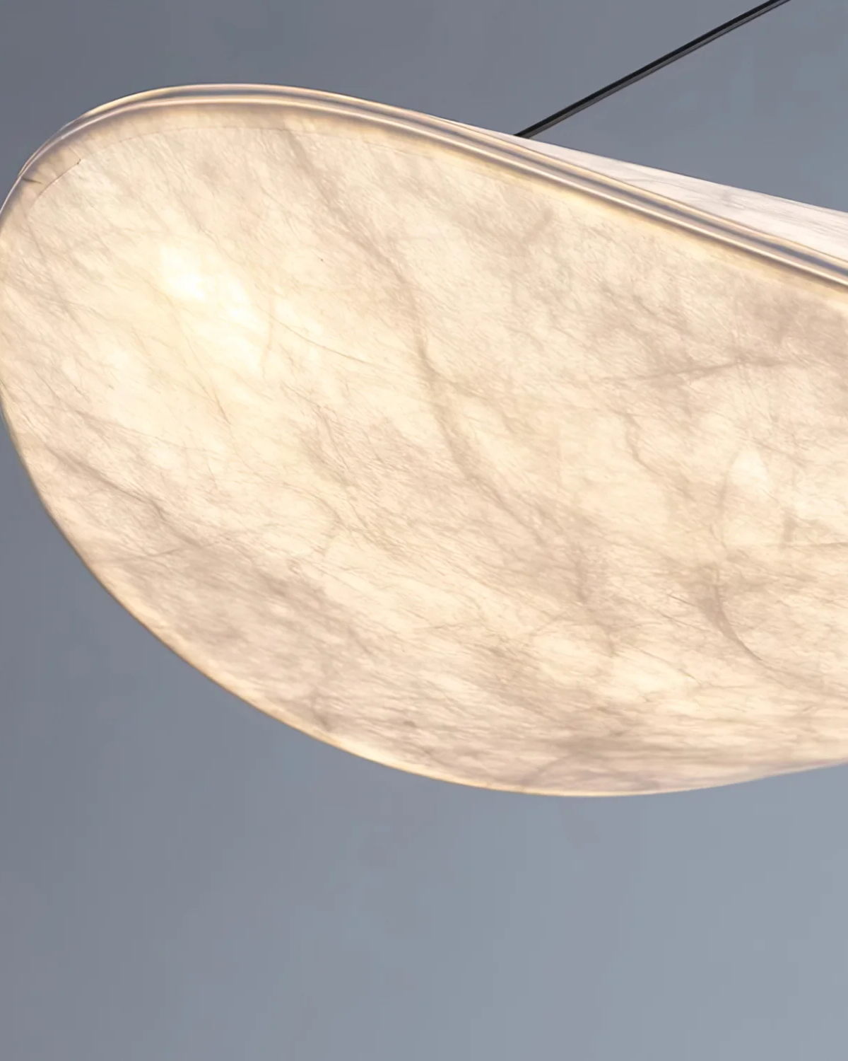 Wavy Linear Fabric Pendant Light