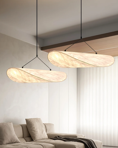 Wavy Linear Fabric Pendant Light