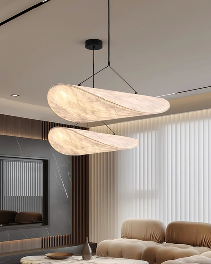 Wavy Linear Fabric Pendant Light
