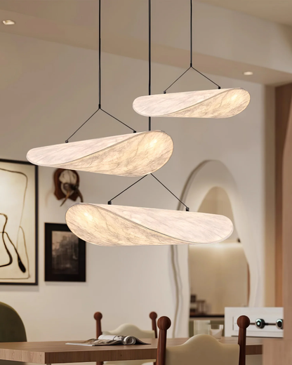Wavy Linear Fabric Pendant Light