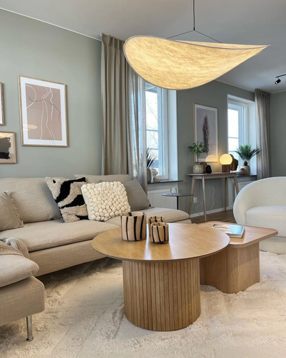 Wavy Linear Fabric Pendant Light