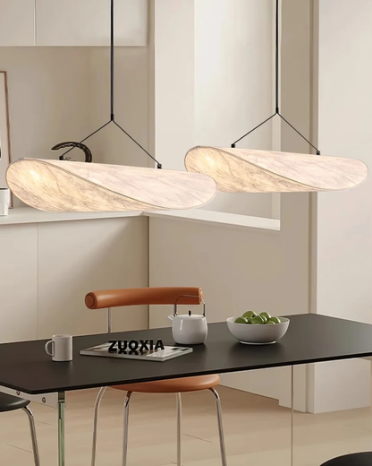 Wavy Linear Fabric Pendant Light