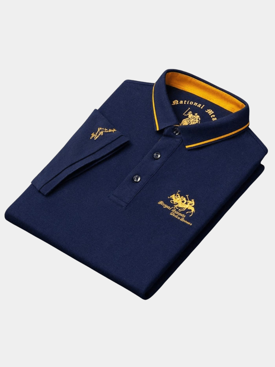 Men's Contrast Tipped Collar Short Sleeve Polo Shirt