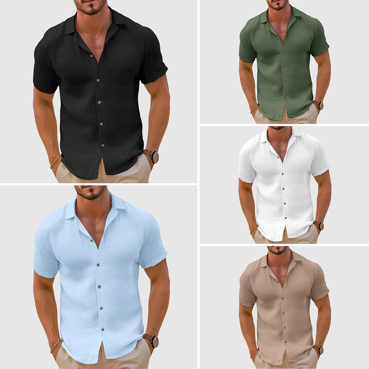 Loose Fit Turn-Down Collar Shirt
