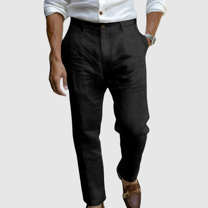 Mid Rise Straight Leg Pocketed Trousers
