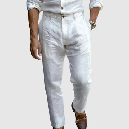 Mid Rise Straight Leg Pocketed Trousers