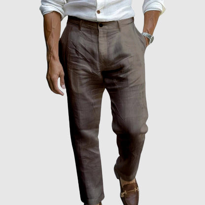 Mid Rise Straight Leg Pocketed Trousers