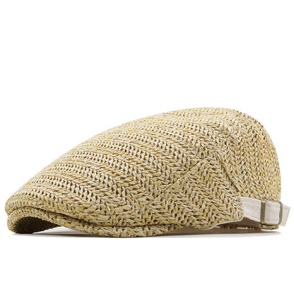 Woven Patterned Flat Buckled Cap