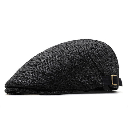 Woven Patterned Flat Buckled Cap