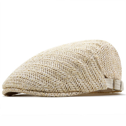 Woven Patterned Flat Buckled Cap