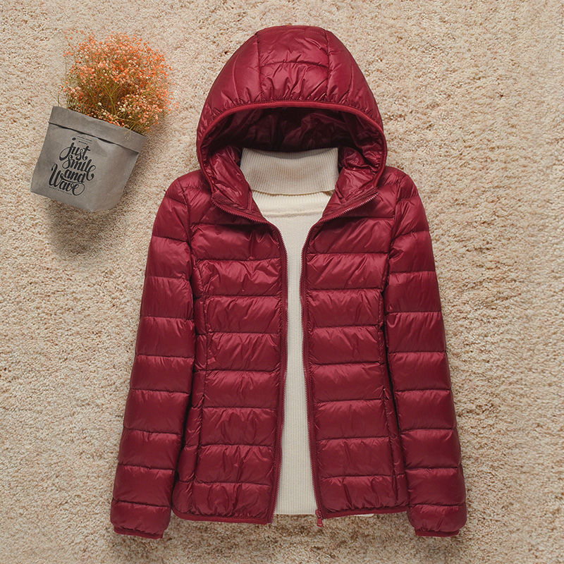 Hooded Lightweight Quilted Puffer Jacket For Women