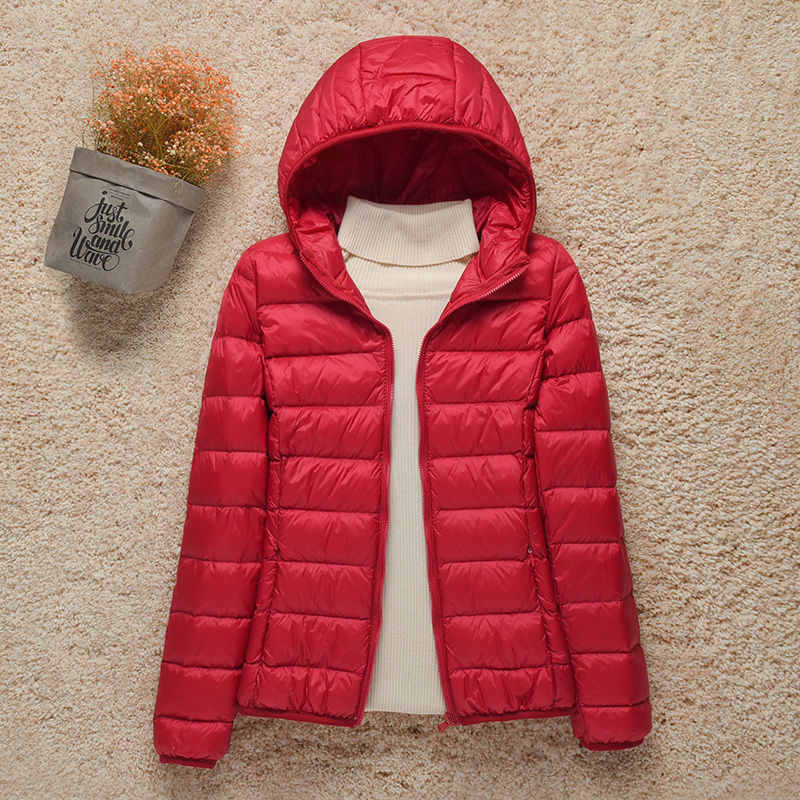 Hooded Lightweight Quilted Puffer Jacket For Women