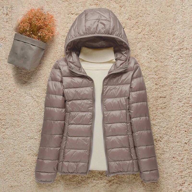 Hooded Lightweight Quilted Puffer Jacket For Women