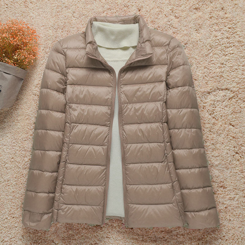 Hooded Lightweight Quilted Puffer Jacket For Women