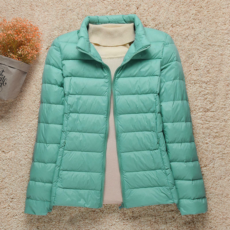 Hooded Lightweight Quilted Puffer Jacket For Women