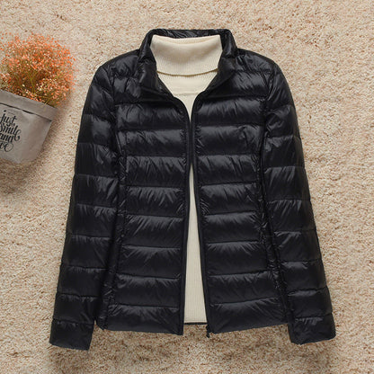 Hooded Lightweight Quilted Puffer Jacket For Women
