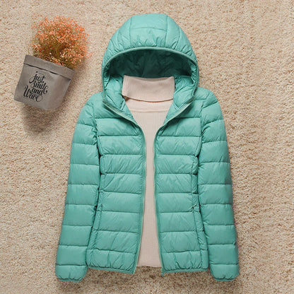 Hooded Lightweight Quilted Puffer Jacket For Women