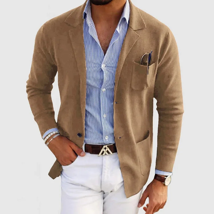 Notch Lapel Long Sleeve Pocketed Blazer