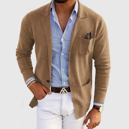 Notch Lapel Long Sleeve Pocketed Blazer