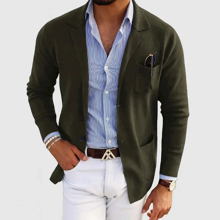 Notch Lapel Long Sleeve Pocketed Blazer